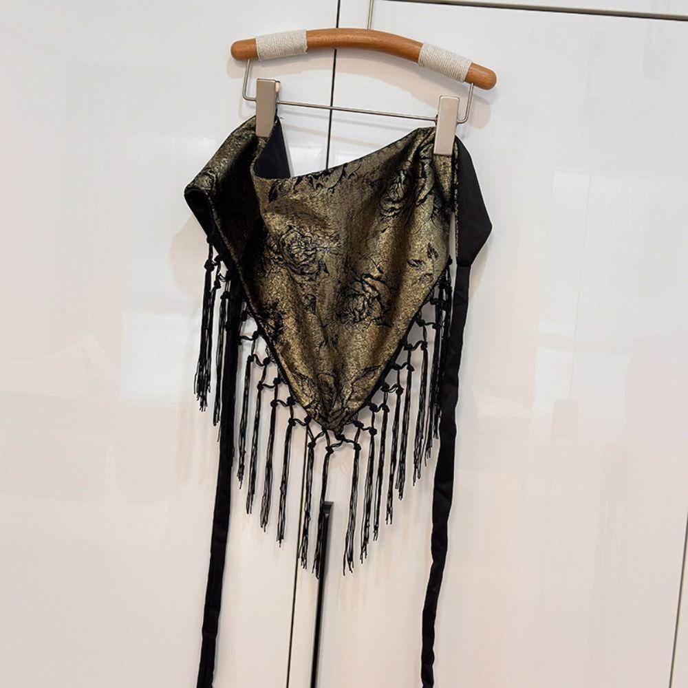 Tassel Triangular Waist Belt Chinese Style Trim Butt Curtain Clothing Accessories