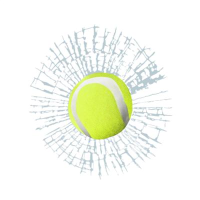 Broken Glass Sticker - Tennis Ball Car Styling Sticker |