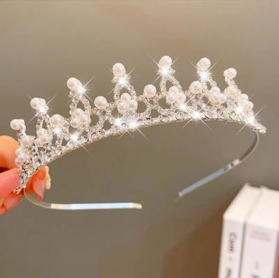Neue Koreanische stil kinder geburtstag strass stirnband haar zubehör crown mädchen prinzessin laufsteg stirnband headwear crown