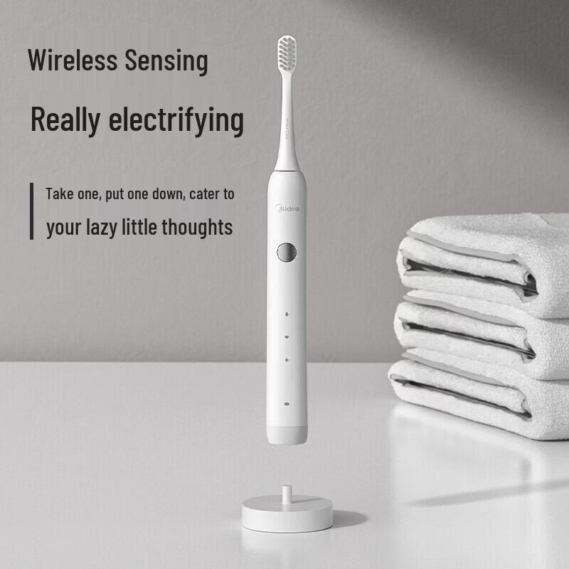 Midea MR1 Series Adult Sonic Electric Toothbrush with 2 Brush Heads CN Plug (adapter Included)