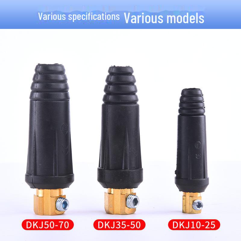 European Style All-Copper Welding Machine Quick Connector Plug DJK10-25 35-50