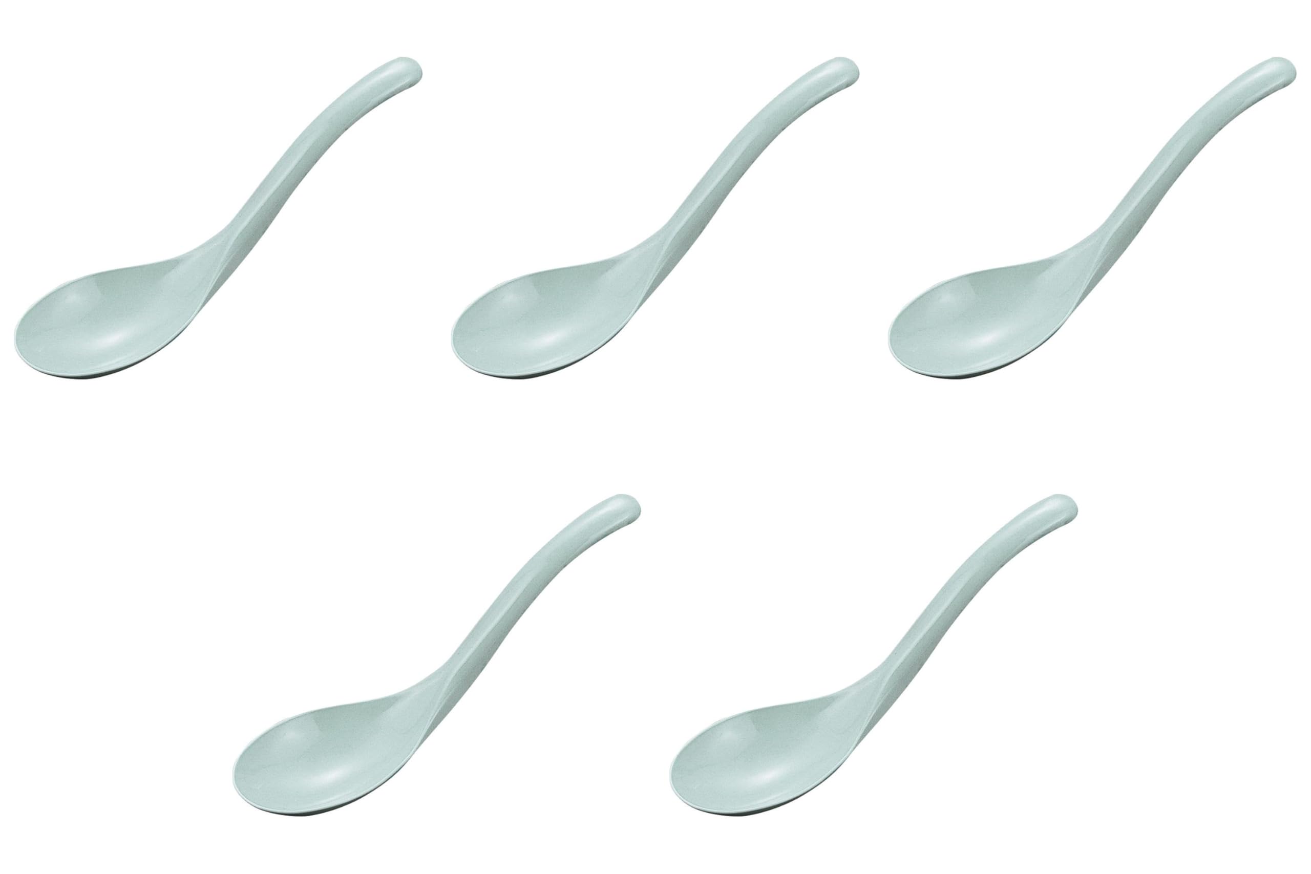

Set of 5 Resin Ramen Celadon OM x Lacquerware Acrylic Setomonohonpo [AC] Spoons, [17.2 4.5cm] Spoons, Resin,