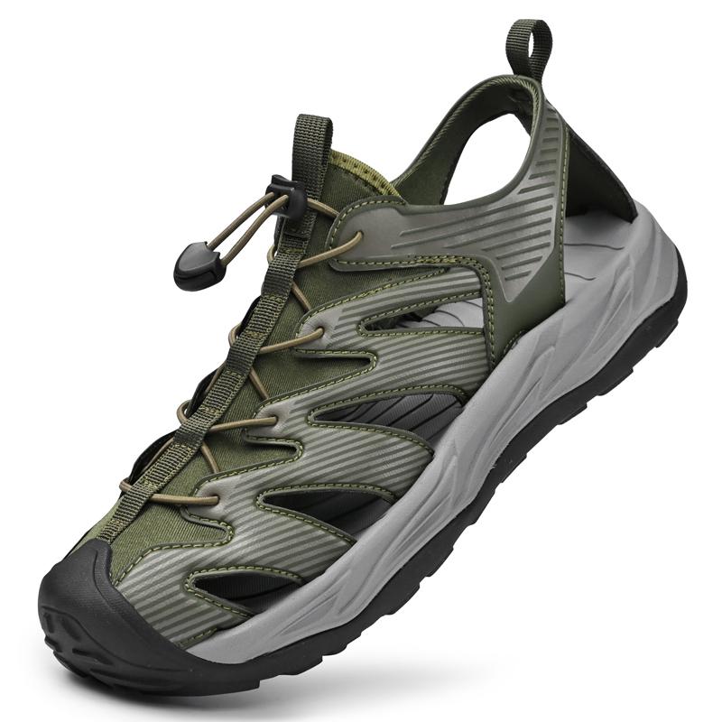 

Fashion Summer new Outdoor Climbing Sandals for Men New Summer Beach Shoes Soft Male Outwear Driving Sandals New Trendy Leather Slippers 39