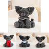 Derwen Cat Handheld Plush Toy With Scarf And Heart Pendant Decor For Kids And Gifts