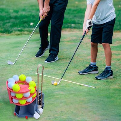 Automatic Golf Ball Dispenser 25 Golf Balls Driver with Adjustable Height Golf Ball Teeing Device with Foot Pedal Operation for Backyard Swing