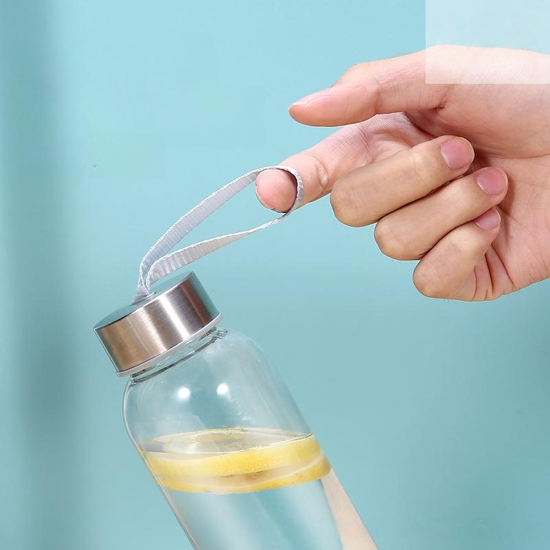 Creative Water Bottle Stainless Steel Lid Plastic Water Cup Outdoor Sports Kettle Travel Cup Student Portable Space Cup