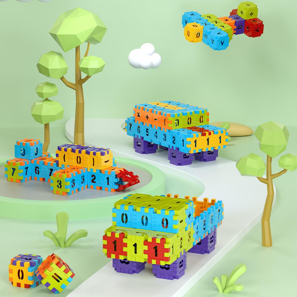 Popular Single Item 3.0 Digital Square Building Block Children'S Splicing Plastic House Educational Cognitive Toy Gift