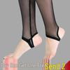 Plus Size High Waist Anti-Snag Mesh Stirrup Leggings - Black
