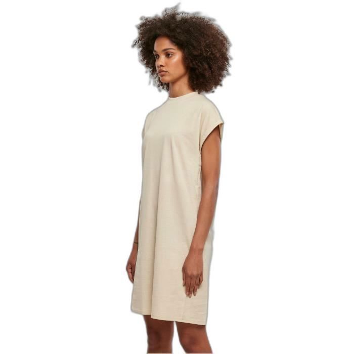 Robe Femme - Urban Classics - Turtle GT - Beige - Épaules Allongées - Jersey Doux