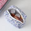 Floral Makeup Bag Large Capacity Organizer With Zipper For Travel And Home Use
