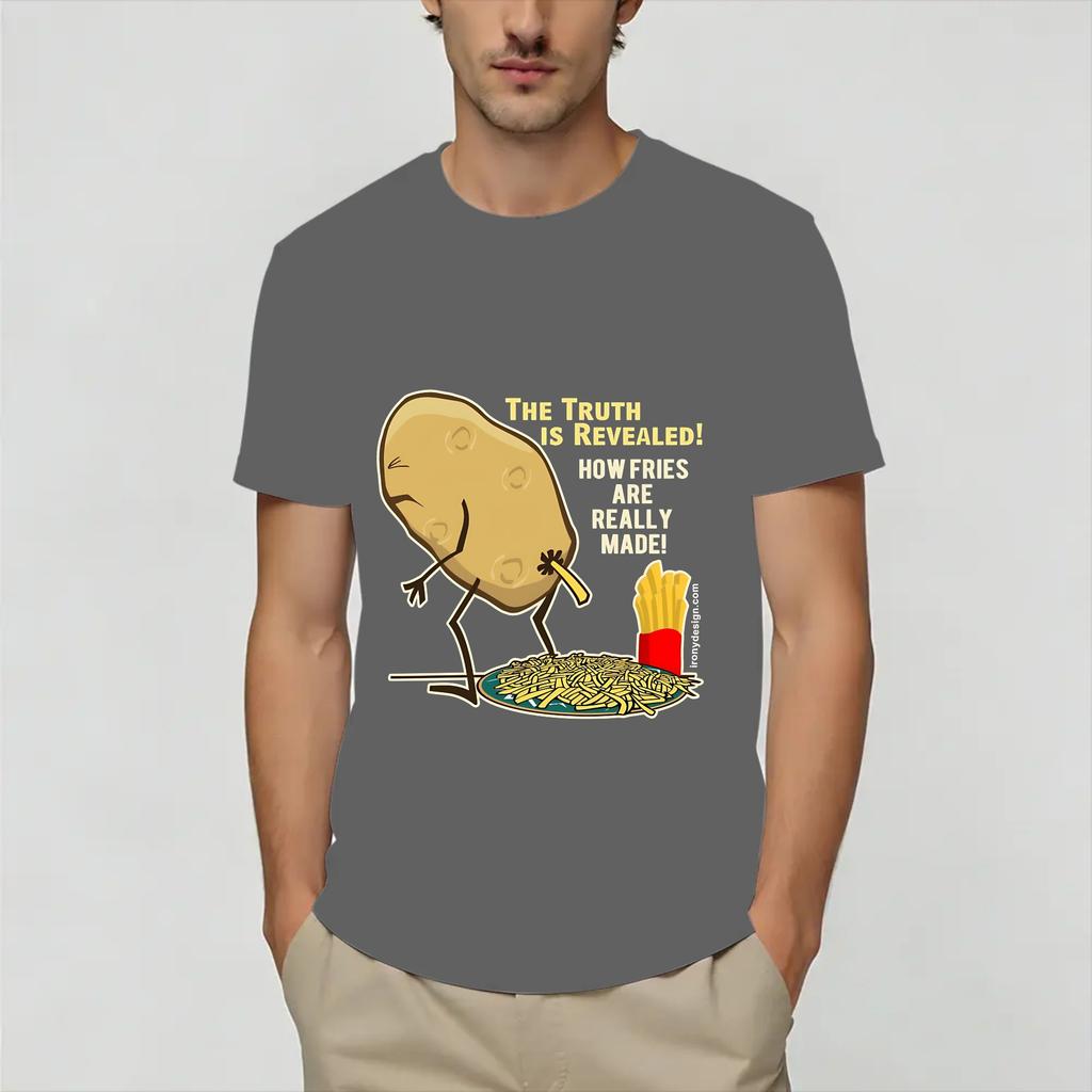 Funny Potato Farting Frenc Unisexs T Shirt Funny Tees Short Sleeve Crew Neck TShirts 100 Cotton 6XL Clothing