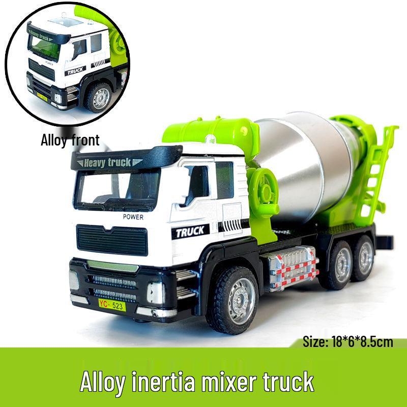 Children's Alloy Construction Vehicle Set - Dump Truck, Mixer, Tanker, Bulldozer, Crane, Excavator