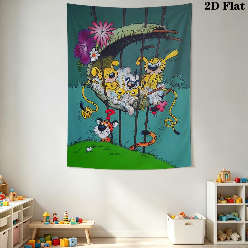 Marsupilami Anime Style Pattern Home Decor Tapestry, Wall Hanging, Decorative RV Wall Cloth.ZGT0914309