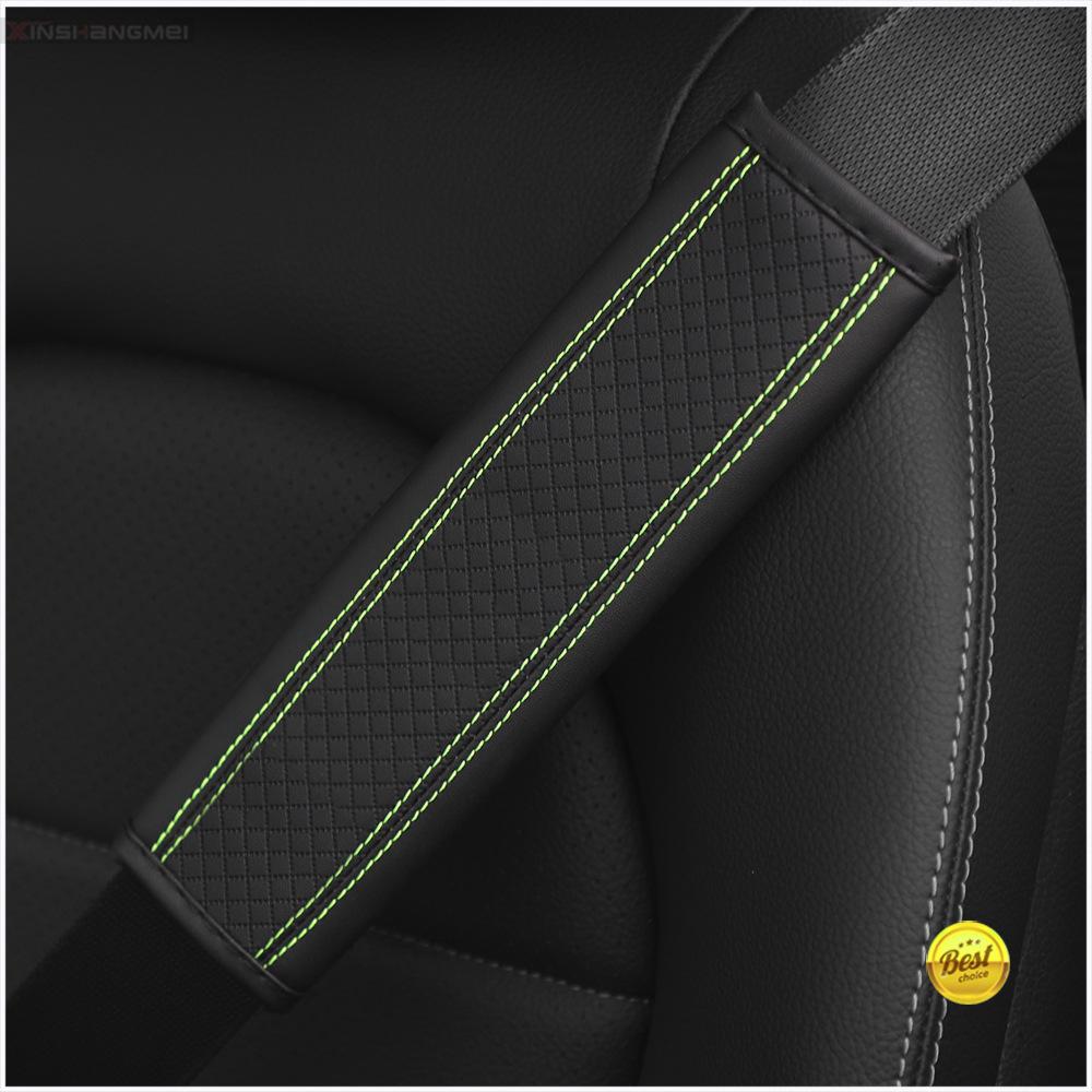 PU Leather Car Accessories Seat Belt Safety Shoulder Cover Breathable Protection Seat Belt Padding Pad Car Accessories Interiors