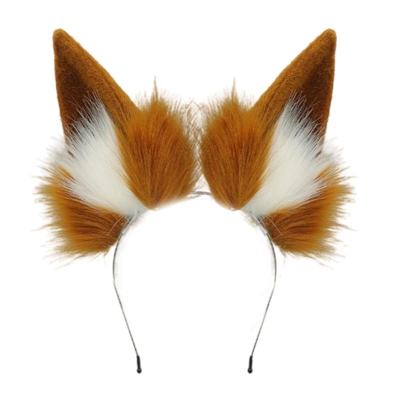 

Cats Ear Accessories Set Faux Hair Ears Hairband Furry Tail for Halloween Party and Costume Event