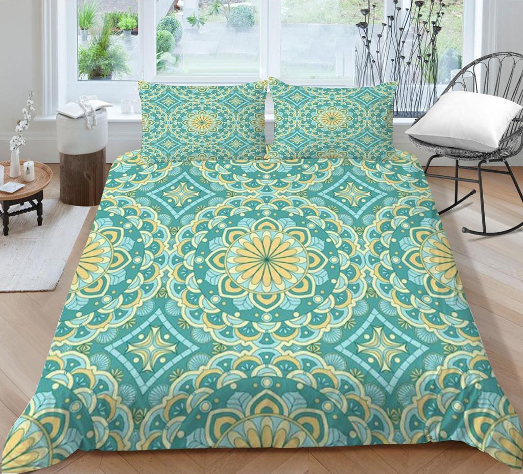 Home Bed Decor Bedding Sets Soft Breathable Bedspreads 3D Bohemia Printing Duvet Cover Pillowcase Bedclothes