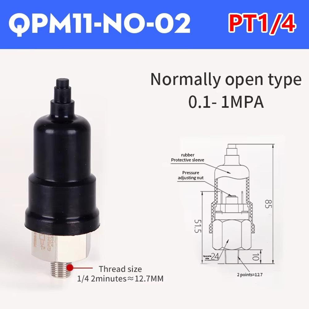 1Pcs QPM11-NO QPM11-NC Air Pressure Switch Adjustable G1/8 G1/4 QPM11 Automatic Controller Hydraulic Diaphragm 0.1-1Mpa