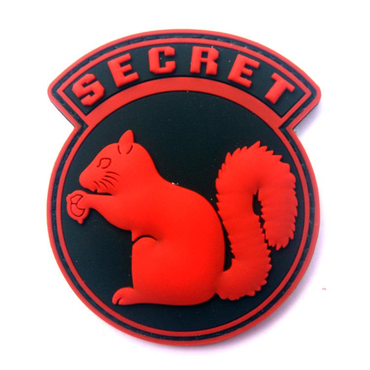 Black Squirrel Embroidered Velcro Tactical Patch