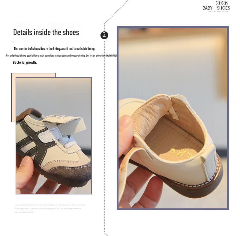 Infant Soft Sole Leather Walking Shoes for Boys & Girls, Breathable & Formal, Ages 1-3