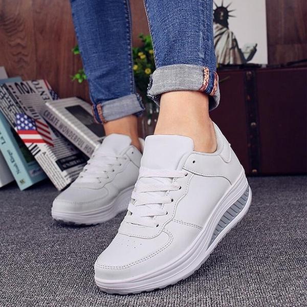 Elegant Casual Fashion Womens Running Sneakers With Premium Leather And Timeless Design