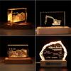 1 Stück Harz-Display-beleuchtete Basis, warmweiß/weiß/mehrfarbig, rechteckige LED-Lichtbasis aus Holz für Display, Kristallglas, Nacht-beleuchtete Basis, DIY