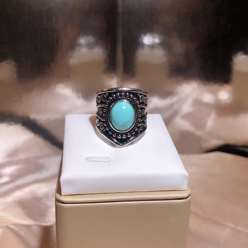 Rings Turquoise Jewelry High Quality Seiko Men'S And Women'S Round Bohemian Copper