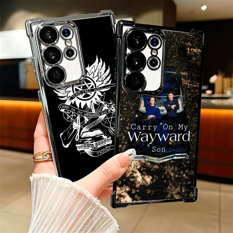 Supernatural SPN Babaite Plating Phone Case For Samsung Galaxy S24 S25 FE S26 Edge S23 Ultra S22 S21 Plus S20 Anti-Fall Airabag