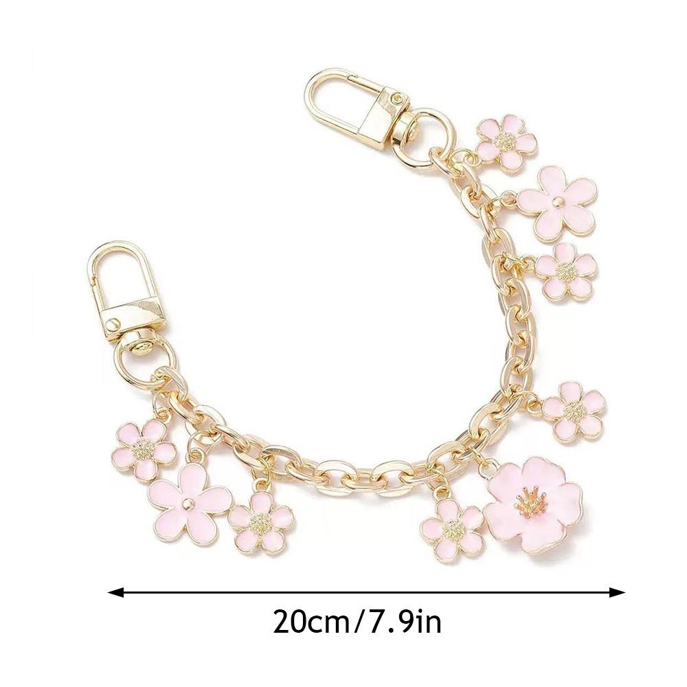 HOT Cherry Blossom Bag Pendant Chain Bow Heart Enamel Phone Charm Bag Chain Bag Extension Strap Crossbody Bag Accessories