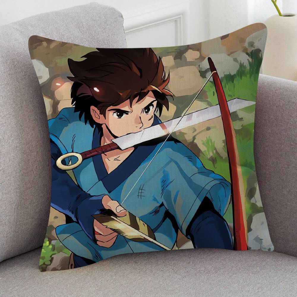 Anime Princess Mononoke Pillow Case Soft Double Sided Print Sofa Cushion Cover Throw Pillow Covers