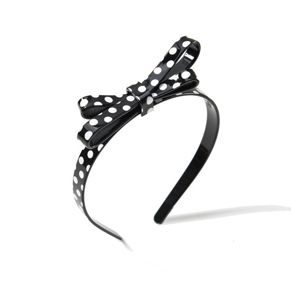 

Waterproof Polka Dot Hair Hoop Headwear Acetic Acid Hairband Korean Style Bow Headband for Gifts
