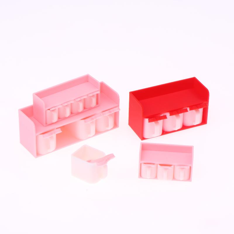 1/12 Dollhouse Mini Cartoon Seasoning Jar Model Dollhouse Kitchen Decoration Dolls House Scene Accessories Pretend Play Toys