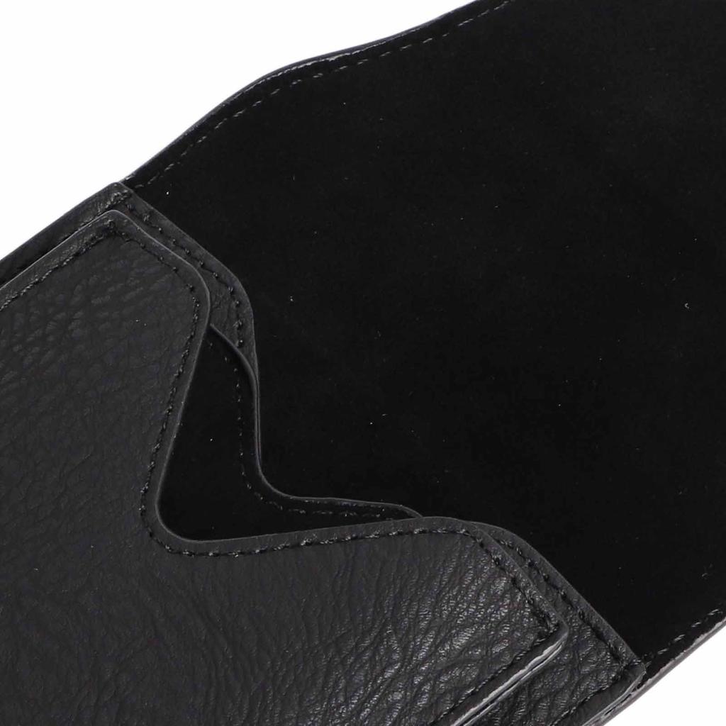 Cell Phone Pouch Holster Men PU Leather Mobile Phone Belt Waist Bag for Travel Outdoor Mountaineering Black