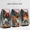 A huge dragon and tiger For iPhone 17 Air 16 E 15 Plus 14 Pro Max 13 12 mini 11 5 6 7 8 Plus XR XS Max SE Black Glass Phone Case