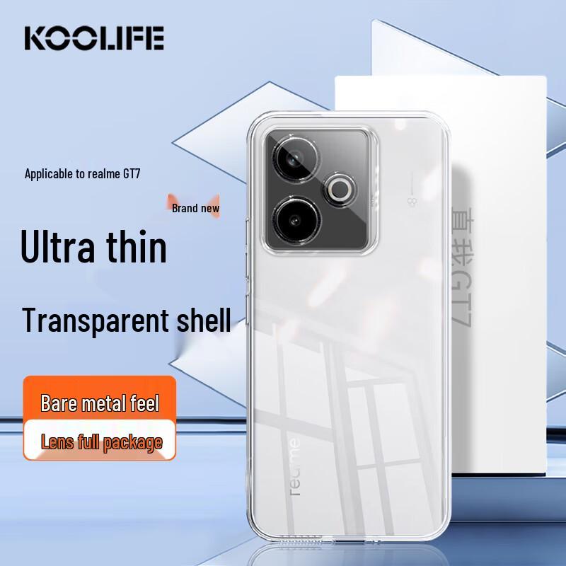 KOOLIFE Clear TPU Full-Coverage Phone Case for Realme