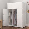 Wardrobe Wardrobe White 12 Shelves Modular Bookcase