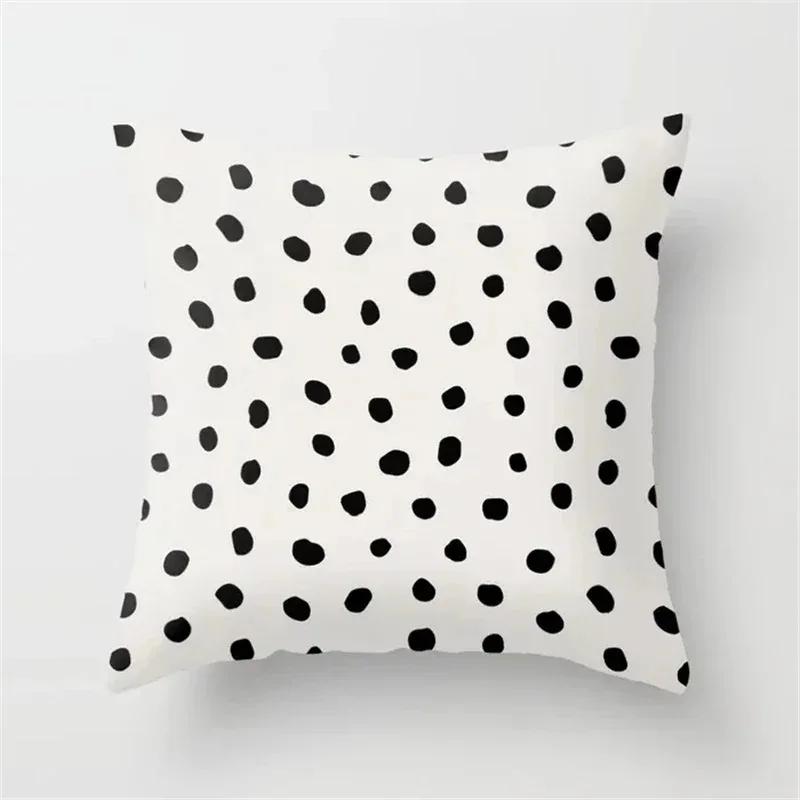 Black and White Cushion Cover Geometric Polyester Throw Pillow Covers Decorative 45x45cm Couch Pillows Fashion Nordic Pillowcase
