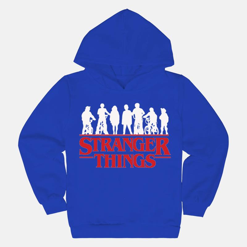 Stranger Thing Printed Children's Hooded Sweatshirt Spring and Autumn Top