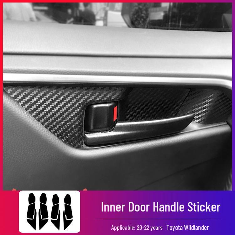 Carbon Fiber Interior Kit for Toyota Venza 2020-2022: Center Console & Anti-Kick Door Protection