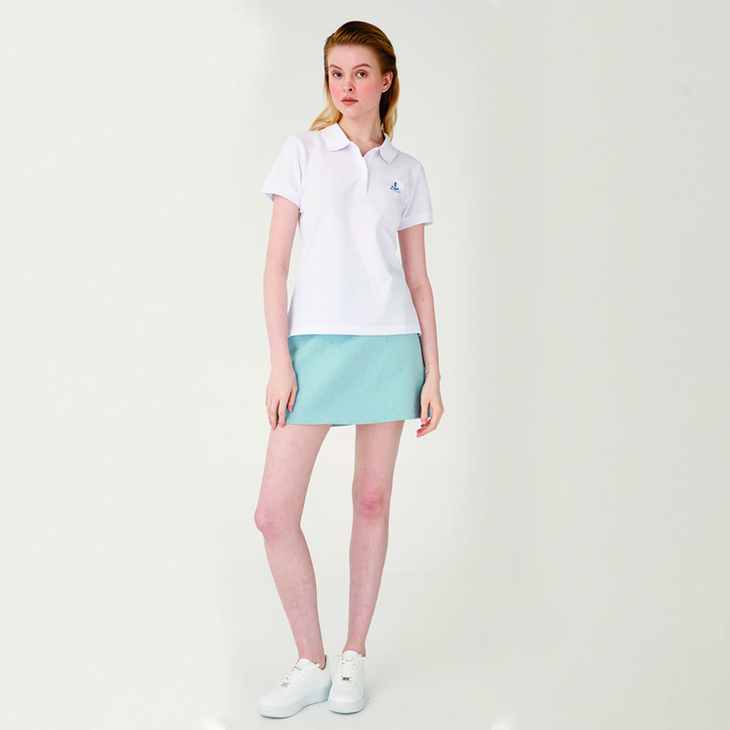 Anemoss Damska koszulka polo z kołnierzykiem, koszulka do gry w golfa z krótkim rękawem, 100% bawełna, różowa, biała, żółta