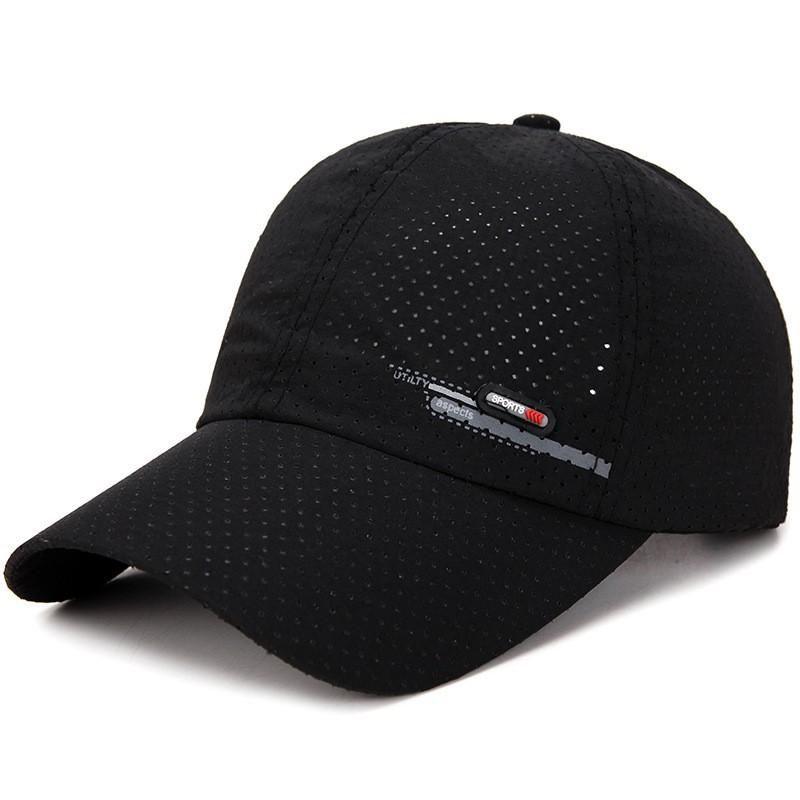 

Summer Breathable Perforated Quick-Drying Cap Men and Women Fishing Sun Protection Baseball Cap Refreshing Easiest for Match Cycling Travel Sports Cap Black One size