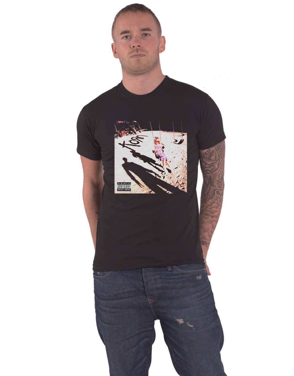 Korn T Shirt Self Titled Album Band Logo new Official Mens Black L