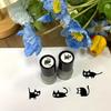 Cute Black Cat Stamp Set Self-Inking Light-Sensitive Stamps for Notebooks Cards Planners Creative DIY Craft Tool for Kids Adults Teacher
