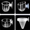 Transparent Acrylic Aquatic Plant Cup Aquarium Fish Tank Plant Pot With Suction Feeding Container Aquarium Accessories