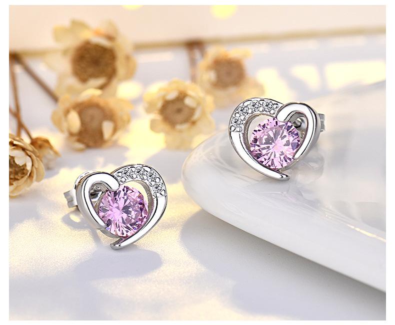 925 Sterling Silver Earrings exquisite Zircon for Women Fashion Party Jewelry Long Earrings Gifts Wedding Gift cute