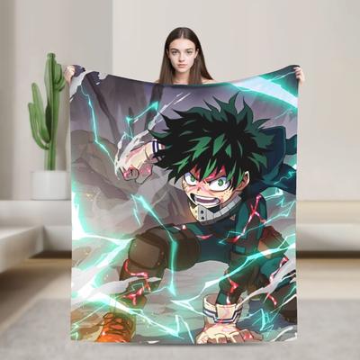 My Hero Academia Blankets Fleece Anime Warm Throw Blankets for Car Sofa Couch Bedroom Quilt