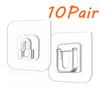New 10 Pair Double-Sided Adhesive Wall Hooks Hanger Strong Transparent Hooks Suction Cup Sucker Wall Storage Holder For Kitchen