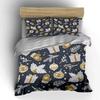 Christmas Gift and Ornament Pattern Bedding Duvet Cover Set Duvet Cover Pillowcases  (1*Duvet Cover 2*Pillowcases, without duvet insert)