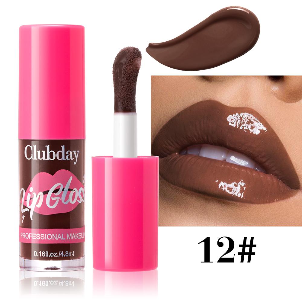 12-color multi-color lip gloss, moisturizing and easy to apply.