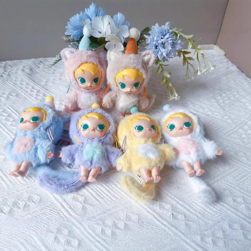 1 Piece Bag Decoration Baby Molly Pocket Friends Series Vinyl Figure Pendant Toys Kawaii Model Plush Keychain Children'S Gift