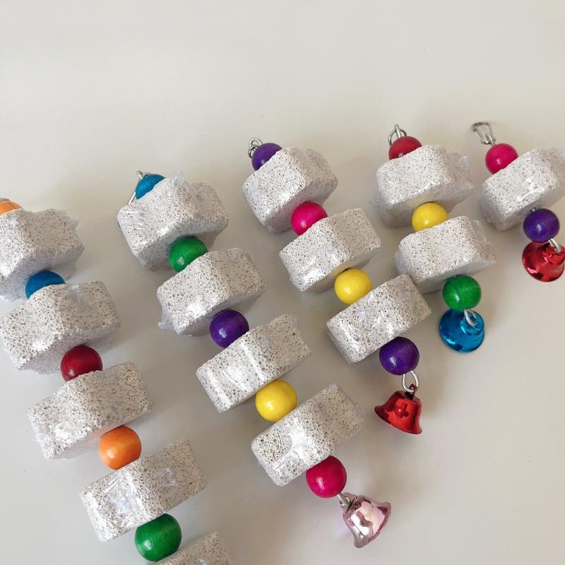 Beißstränge für Haustiere, Natürliche vulkanische Beißsteine, Papageienspielzeug, Hamsterspielzeug, Meerschweinchenspielzeug, Chinchillas, Kaninchenkauspielzeug